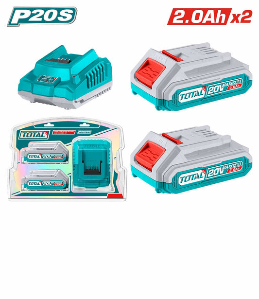 TOTAL P20S Lithium-Ion Battery & Charger Kit TFBCPK1222