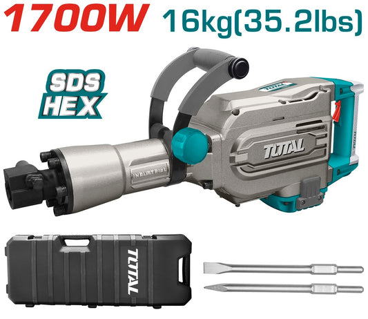 TOTAL 1700W Heavy-Duty Demolition Breaker TH215456