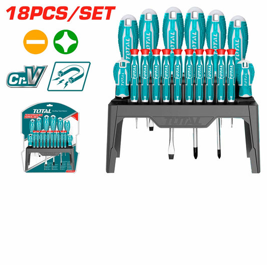TOTAL 18-Piece Screwdriver & Precision Set THT250618