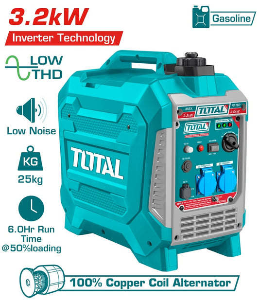 TOTAL 3.2kW Inverter Gasoline Generator TP535006