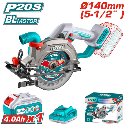 TOTAL 20V Cordless Circular Saw TSLI14021